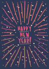 Pretty New Year Card - Fireworks created by Sarah Harding