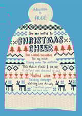 Cute Christmas Card - Woolly Hat - Christmas Cheer created by Paulverine