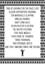 Funny Christmas Card - Runner - 12 Days Of Christmas Running Themed created by Worry Less Design