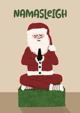 Funny Christmas Card - Namasleigh - Santa created by Giddy Kipper