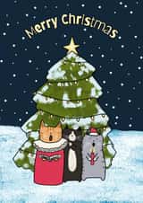 Cute Christmas Card - Cats - Carol Singing created by suzcreate