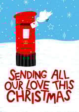 Across the Miles - Send our love at Christmas - Christmas Card to Family Friends created by Ludicrous Prints