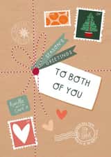 Cute Christmas Card - Both Of You - Special Delivery created by Two For Joy Illustration