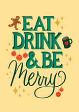 Cute Christmas Card - Sparkles - Be Merry created by Angelicabydesign