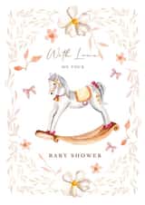 Pretty Baby Shower Card - Rocking Horse created by Samantha