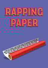 Funny Christmas Card - Rapping Paper - B.I.G created by Phaedra Peer