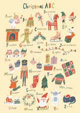 Alphabet Christmas ABC card created by Miss NoProblem