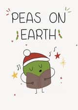 Peas on earth Pun Card for Christmas created by Kaytealogy 