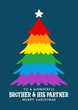 LGBTQ+ Christmas card - For Brother And Partner - Christmas Tree created by Atwood & Atwood