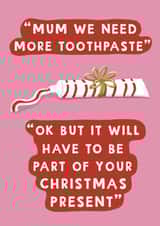 Funny Christmas Shopping card for Mum created by Giddy Kipper
