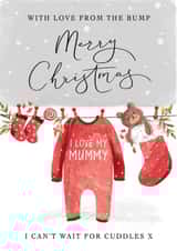 Merry Christmas Mummy, With Love From The Bump Card created by Making Meadows Ltd
