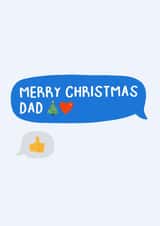Funny Christmas Card - For Dad - Thumbs Up Text created by Amelia Ellwood