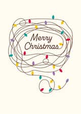 Contemporary Christmas Card - Tangled Fairy Lights - Merry Christmas created by Dicky Bird