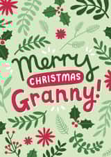 Merry Christmas Granny! Lovely nature inspired festive card for Granny created by Josie Gledhill