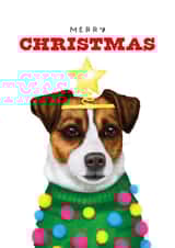 Jack Russell Christmas Card - From the dog - Jack Russell Terrier Owner created by badgerbee design
