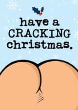 Cheeky Christmas Card - Bum - Have A Cracking Christmas created by Mrs Best Paper Co.