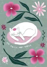 Cute Thinking Of You Card - Cat - Un Petit Mot Doux created by Atelier Bee