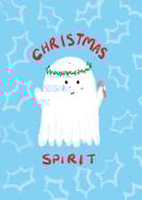 Cute Christmas Ghost Festive Wishes for friends created by Makeadaze