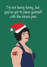 Funny Christmas card for friends and family - Nessa - Gavin and Stacey created by DBD Designs