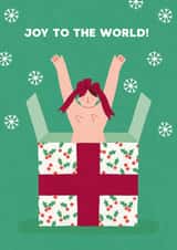 Rude Christmas Card - For Her - Joy To The World created by Stormy Knight