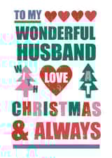 Arty Christmas Card - Wonderful Husband created by Sticky Tape Kate