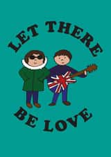 Oasis (Liam Gallagher and Noel Gallagher) card for music lover. Rock music card. created by Hannah @rocknrollbabies