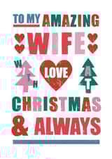 Arty Christmas Card - Amazing Wife created by Sticky Tape Kate