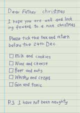 Funny Christmas Card - Santa's Tick List created by LOVEDAY DESIGNS on Thortful
