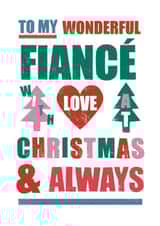 Arty Christmas Card - Wonderful Fiancé created by Sticky Tape Kate