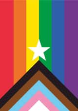 Arty Christmas Card - Pride Flag - Christmas Tree - LGBTQ+ created by Yay Days
