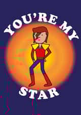 David Bowie - cute thank you or anniversary card for music-loving friend/partner created by Hannah @rocknrollbabies