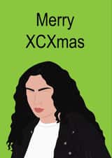 Charli XCX Brat Christmas card - Merry XCXmas created by DBD Designs
