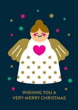 Cute Christmas Card - Angel - Wishing You A Very Merry Christmas created by Stormy Knight
