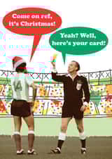 Funny Football Christmas Card - Sports - Come On Ref It's Christmas created by Quitting Hollywood
