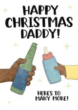 Funny Christmas Card - For Dad - Cheers created by Doris Dishcloth