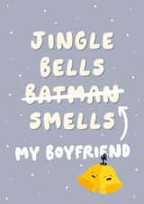 Funny Christmas Card - For Boyfriend - Jingle Bells created by Fliss Muir