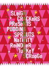 Fun card highlighting all the best bits of Christmas- Hangovers created by Alice + Ivy