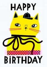 Cute Birthday Card - Cat - Cap - Cute created by Anke Weckmann Illustration