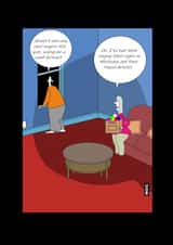 Christmas Carol singers cartoon humour card created by Mike Ryan