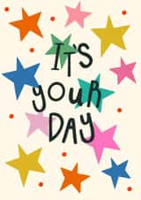 Arty Birthday Card - It's Your Day - Stars created by Georgia-Maia Illustrations