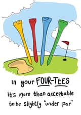 Funny Birthday Card - 40th - Golf - Under Par created by Blueberry Magpie Cards