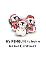 Cute Penguin Christmas Card created by Bolt + Paper