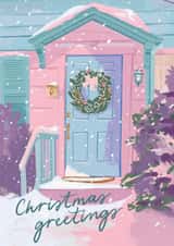 Pretty Christmas Card - Front Door Wreath created by Feel Good Supplies