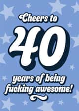 Classic Birthday Card - 40th - For Him created by Blush & Blossom 