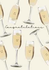 Congratulations! Card - New Job, Graduation, Promotion - Champagne Celebration created by Over N’ Out Designs