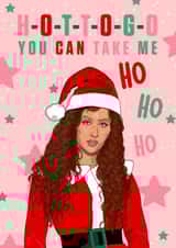Funny Christmas Card - Chappell Roan - Hot to Go created by The Girl Next Draw Cards