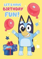 Bluey Birthday Card – Fun Party Balloons – Kids Birthday created by Danilo