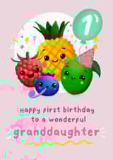 Cute Birthday Card - For Granddaughter - 1st Birthday created by Dolli Does Design
