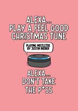 Funny Christmas Card - Alexa - Justin Bieber created by fyou cards