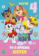 Paw Patrol 4th Birthday Card for Sister created by Danilo